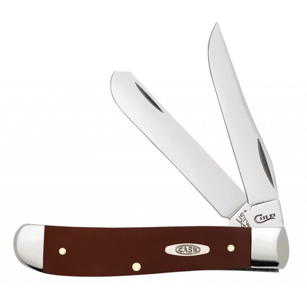 Case xx Smooth Brown Synthetic Mini Trapper Stainless Pocket Knife