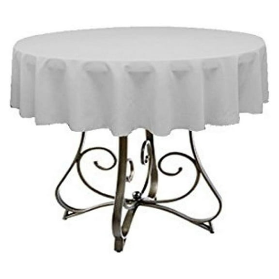 Fabric & Foam Inc 36" Round Polyester Poplin Table Overlay, For a 24" Small Coffee Table, Gray