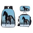 thumbnail image 1 of Juego de mochilas Horse Anime, 3 unidades, para niños, mochila escolar de Gi, 1 of 4
