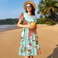 thumbnail image 3 of Lsque Sanrio Print Women's Casual Dress T-Shirt Summer Short Sleeve Scoop Neck Swing Dresses, 3 of 7