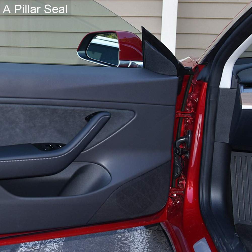 XTechnor Tesla Model 3 Door Seal Kit Soundproof Strip Weather Stripping Wind Noise Reduction Kit Weather Draft Seal Strip 