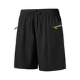 thumbnail image 4 of Besolor Mens Workout Shorts Straight Leg Elastic Wisted Drawstring Casual Lightweight Athletic Running Shorts with Pockets(3X-Large,Black), 4 of 7