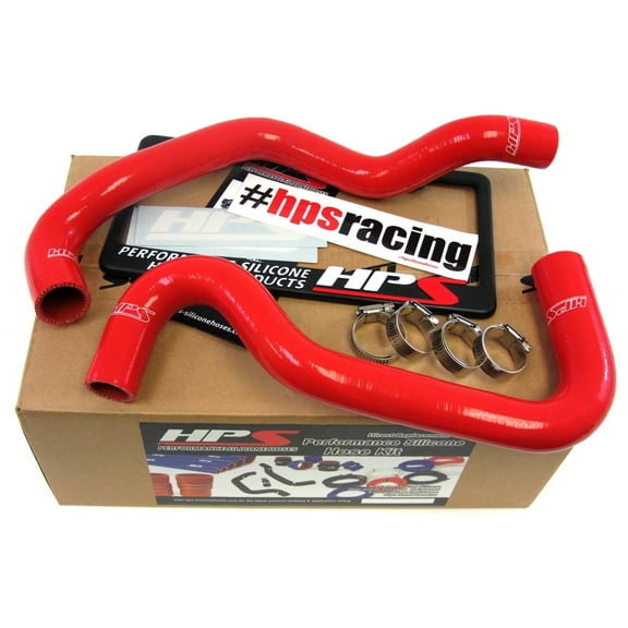 HPS Red Reinforced Silicone Radiator Hose Kit Coolant for Ford 11-13 Fiesta 1.6L