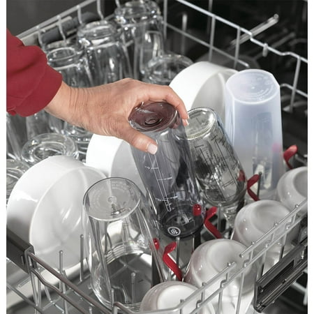 GE Profile - Top Control Built-In Dishwasher with Stainless Steel Tub, 3rd Rack, 45dBA - Black stainless steel