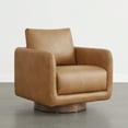 thumbnail image 6 of CHITA Swivel Accent Chair Armchair with Back Cushion,Fabric in Brown, 6 of 9
