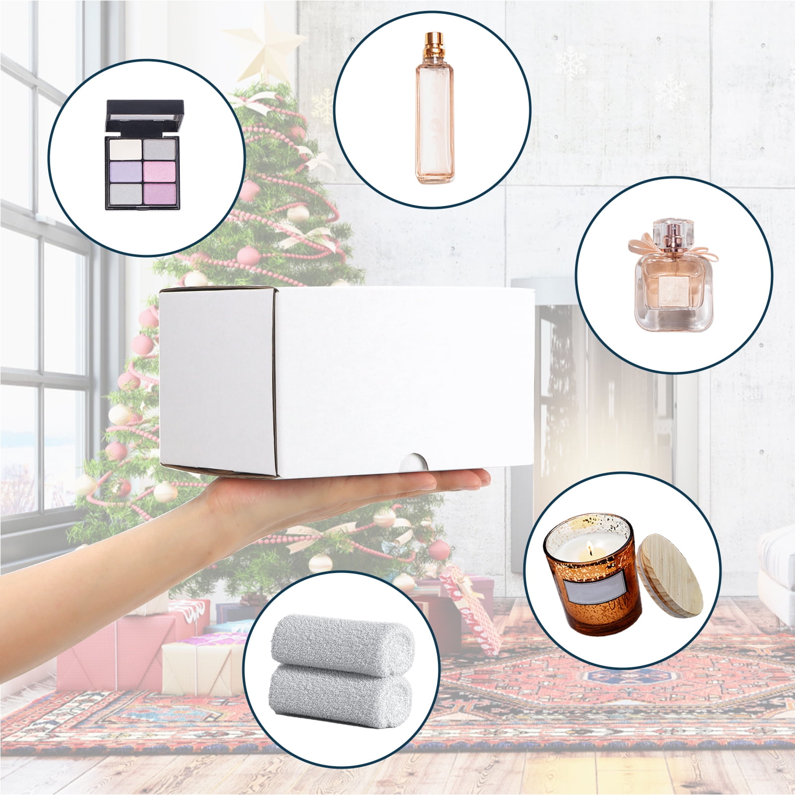 8"x6"x4" Small Shipping Boxes Set of 20, White Corrugated Cardboard Box for Small Business