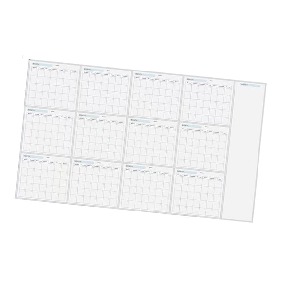 Ywmsfl Erasable Wall Mounted Calendar Yearly Planner Undated Full Year to View Calendar