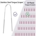 thumbnail image 3 of Raspador de lengua, raspador de lengua de acero inoxidable de metal hecho a mano en forma de U, elimina el mal aliento, cepillos de lengua para el cuidado bucal Sincero Electrónica, 3 of 5