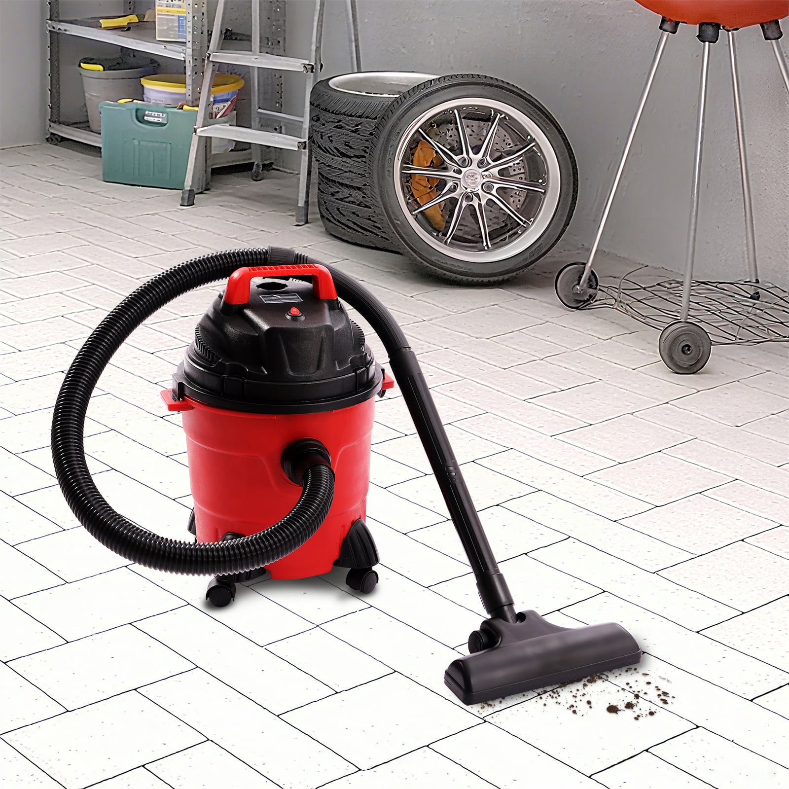 1 PCS Wet/Dry Vacuum for cleaning your home, garage, workshop, and vehicle projects, Portable Heavy-Duty Shop Vacuum 3 in 1 Function with Attachments for House, Garage, Car& Workshop