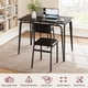 thumbnail image 5 of 5 - piece kitchen negra dining mesa set para 4: rectangular wood top con 4 cushioned sillas para small spaces y apartments, 5 of 7