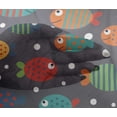 thumbnail image 4 of oneOone Viscose Chiffon Gray Fabric Dot & Fish Artistic Dress Material Fabric Print Fabric By The Yard 42 Inch Wide, 4 of 4