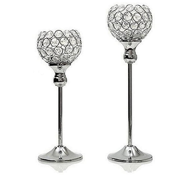 Candelabro de boda de estilo europeo, accesorios para candelabros individuales, adornos artesanales huecos de cristal