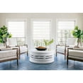 thumbnail image 5 of LazBlinds No Tools No Drill Cordless Polyester Dual Layer Zebra Roller Blinds, Light Filtering Sheer Shades Horizontal Window Blinds for Windows Size 35'' W x 72'' H, White, 5 of 6