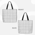 thumbnail image 3 of ZNDUO Abstract Gray Line Texture Pattern Large Tote Bag, Zipper Lightweight Beach Tote, 3 of 8