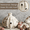 White, variant on Brown Ceramic Garlic Keeper Jar with Lid, Large Farmhouse Style Kitchen Storage Holder