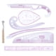 thumbnail image 5 of Regla De 7 Uds., Kit De Medición A Medida, Regla De Dibujo De Costura Transparente, Brazo De Manga De Yardstick, Juego De Curvas Francesas, Regla De Corte Minnieouse HA018651-00, 5 of 6