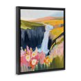 thumbnail image 2 of Stupell Industries Modern Colorful Waterfall in Valley Black Floating Frame Canvas Art, 17 x 21, by The Prints Vibe, 2 of 8