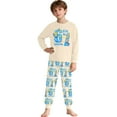 thumbnail image 5 of Kids Outfits Set 6 7 Six Seven Letter Outfits Set Comfortable Girls 67 Doodle Print Long Sleeve Homewear Soft Two Piece Sleepwear Light Gray 3-4 Years, 5 of 8
