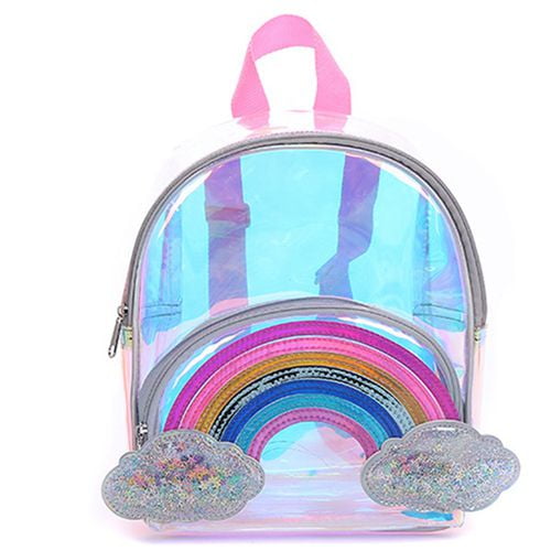 clear glitter backpack