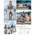 thumbnail image 5 of Black Beige Boho Beach Towels Oversized Super Absorbent, Vintage Ethnic Tribal Southwestern Lightweight Bath Towel Quick Dry Sets For Bathroom/Pool/Rv Camping/Beach Play/Gym Room/Picnic 30"x60", 5 of 8