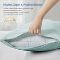 thumbnail image 6 of Elegear Cooling Pillowcases, Summer Pillowcase with Japanese Q-Max 0.55 Cooling Fiber, Double-Sided Design King Pillow Case with Hidden Zipper, 2 Pack, Green, 6 of 7
