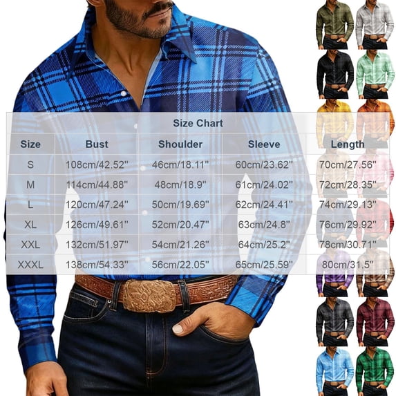Qiyinn Mens Flannel Shirts Long Sleeve Plaid Button Down Shirts Casual Cotton Shirts