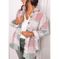 thumbnail image 3 of Camisas de abrigo a cuadros a la moda para mujer, abrigo informal, camisa con botones y estampado a cuadros, abrigo informal para mujer, diseño revolucionario, 3 of 6