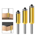 thumbnail image 2 of 1/3Pcs 8mm Shank 4-Blade Trimmer Router Bit Woodworking Milling Cutter Tool for Wood Trimming, Line Forming, 2 of 8