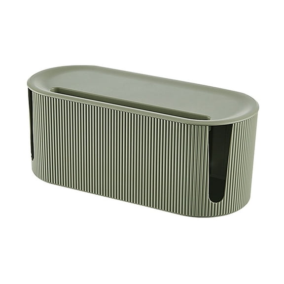 Cable Management Box with Ventilation | WiFi Router & Plug Socket Organizer | Desktop Storage Container for Cables & Electronics | Removable Cover Design