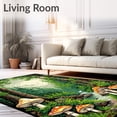 thumbnail image 2 of ODIKA 6'x9' Machine Washable Non-Slip Area Rug, RAINIER COTTAGE Forest Fantasy High Traffic Rug, Green, 91038, 2 of 7