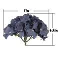 thumbnail image 4 of Cabezas de hortensia de seda flojery de flores artificiales, 10 unidades, color azul empolvado Flojery Ver descripción, 4 of 6