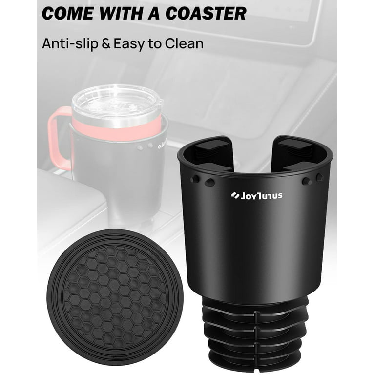JOYTUTUS Car Cup Holder Expander with Offset Base, Compatible with YETI,  Hydro Flask, Nalgene,Cup Holder for Car Hold 18-40 oz Bottles and Mugs,  Other Bottles in 3.4-3.8?2Pack 