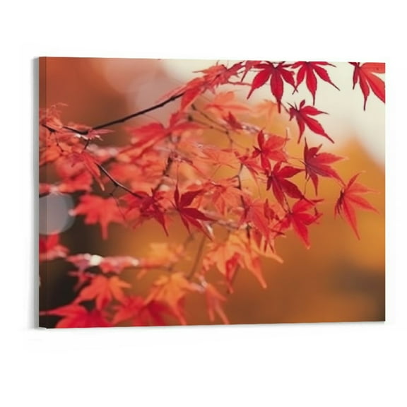 Shiartex Canvas Wall Art Picture 20x16in for Living Room Bedroom Fall Decor Maple Leaf 20x16in