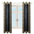 thumbnail image 4 of Black Gold Marble Study Room Living Kitchen Bedroom For Blackout Curtain Printed 2 Panels, 4 of 6