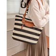 thumbnail image 4 of CoCopeaunts Straw Tote Bag Women Summer Large Beach Bag Handwoven Stripe Shoulder Bag Handbag for Daily Travel Vacation, 4 of 5