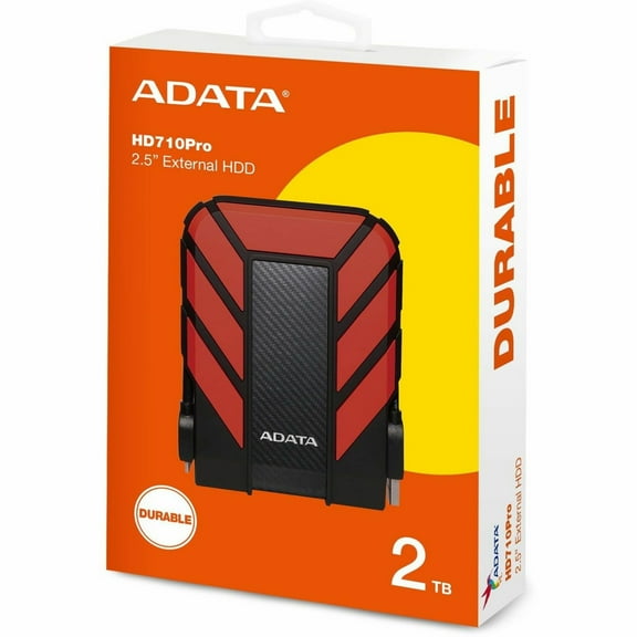 Adata HD710 Pro AHD710P-2TU31-CRD 2 TB Hard Drive, 2.5" External, Red