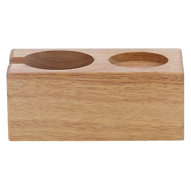 Coffee Tamper Stand, Unique Texture Tidy Coffee Tamper Holder Stable For Home Kitchen Bars Coffee Shops, Milk Tea Shops Wood Color