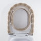 thumbnail image 4 of 5 piezas más gruesas para baño, suave, funda para asiento de inodoro, calentador, fibras elásticas, fácil instalación, fundas acolchadas para tapa, lavables y cómodas, 4 of 5