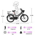 thumbnail image 7 of 20" Girls Bike for Kids Ages 7–10 Years Old, SHINPT Kids Bike with Basket & Rear Rack, Kids Bicycle with Kickstand & Adjustable Seat, Girls Bicycle 20 inch for Birthday Gift, Multiple Colors, 7 of 7