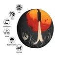 thumbnail image 4 of Sikiie Retro Space Rocket Launch PVC Leather Spare Tire Wheel Cover Spare Tire Cover, for Car Truck SUV Camper Trailer Universal Fit(14-17in)-14 inch, 4 of 6