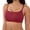 Red, variant on Womens Scoop Neck Sports Bra, Spaghetti Thin Strap U Back Wireless Padded-free Camisole Yoga Tops Workout Yoga Bra Crop Top