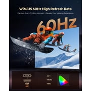 WiMiUS Smart Projector with Licensed Netflix, Native 1080P 4K Supported, 600 ANSI Lumen, Dolby Audio Dual Speakers, Auto Focus and Keystone, Home Theater Projector with WiFi and Bluetooth