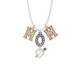 thumbnail image 2 of Delight Jewelry Two-tone Open Cupid's Heart Multi-Colored Crystal Mom Charm Necklace, 2 of 5
