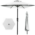 thumbnail image 2 of Best Choice Products 10ft Outdoor Steel Market Patio Umbrella w/ Crank, Tilt Push Button, 6 Ribs - White, 2 of 8
