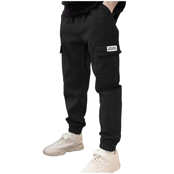 KEXE Youth Sweatpants Boys Pants Size 10-12 Elastic Waist Joggers Kids Athletic Baggy Outdoor Hiking Pants With Pockets