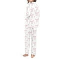 thumbnail image 4 of Afdoent Women's Pajama Sets Women's Valentine's Day Printed Long Sleeve Pajama Set Sleepwear Holiday, 4 of 5