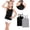 Black1, variant on Eltusu Girls Cotton Tank Tops, 2 Pieces Y-Back Solid Color Sleeveless Kids Undershirts Pink Size 10-12 T