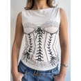 thumbnail image 2 of Pudcoco Débardeurs d'Été Mode pour Femmes Sans Manches Col Rond Motif 3D Ajusté, 2 of 3