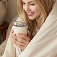 thumbnail image 6 of 12.6 oz Travel Coffee Mug Stainless Steel Vacuum Cup, Leak Proof Reusable Double Walled Coffee Tumbler for Iced and Hot Drinks White, 6 of 7