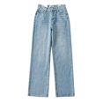 thumbnail image 1 of MiuKoMiYa-pantalones vaqueros de pierna ancha para mujer, femeninos de Vaqueros cintura alta, color gris, Estilo Vintage, rectos, a la moda, 2023, 1 of 5